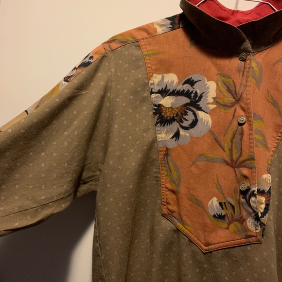 RARE vintage Kenzo wool shirt Neiman Marcus floral - Picture 3 of 8
